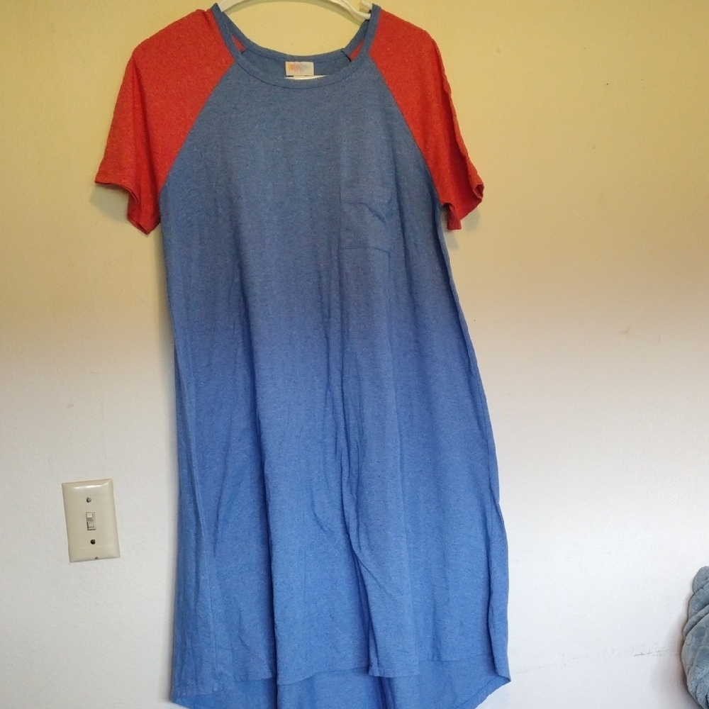 LuLaRoe Blue Heathered Top